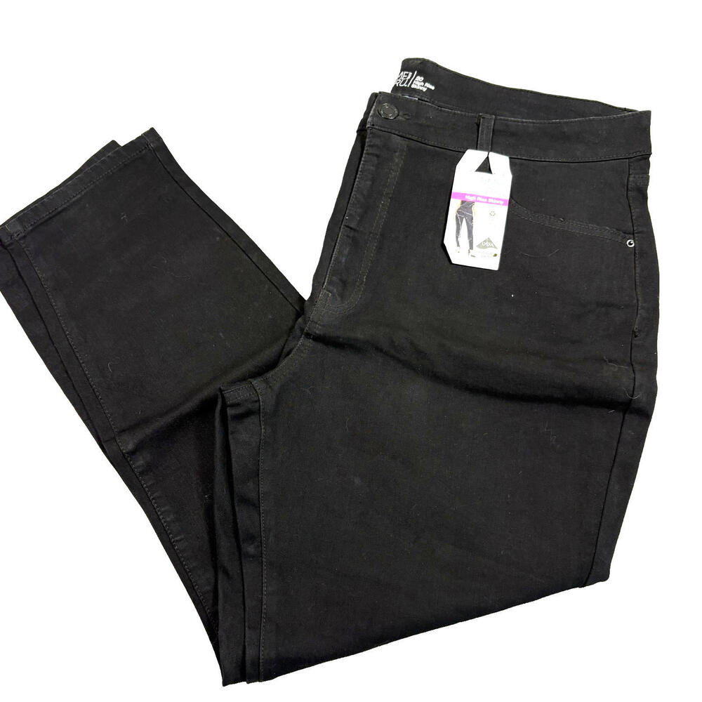 Time And Tru Womens Jeans 20 Black High Rise Skinny Stretch Denim NWT